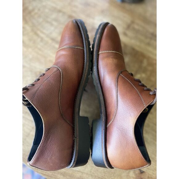 Johnston & Murphy Cap Toe Oxford Shoes Men’s 9M Handcrafted in Italy Brown - Picture 4 of 9